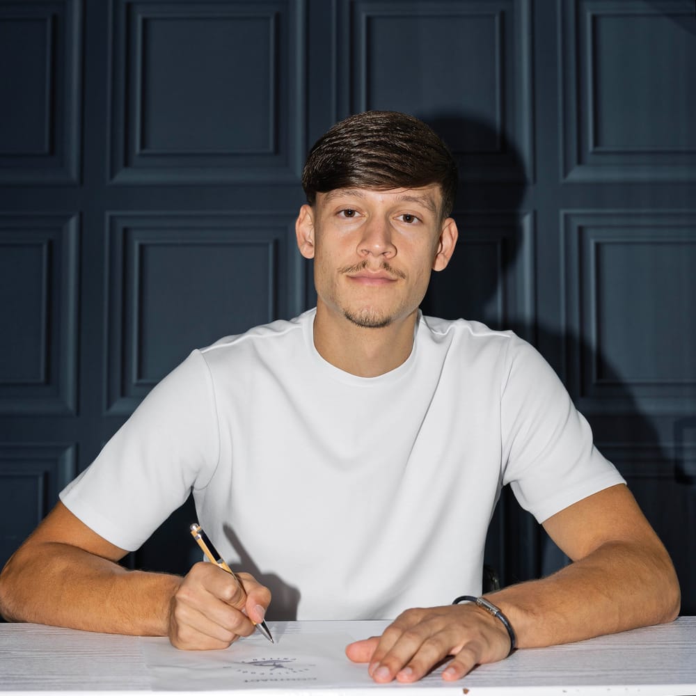 Chris Popov at Victoria Park following his arrival at Hartlepool United ahead of the 2026/27 National League campaign.