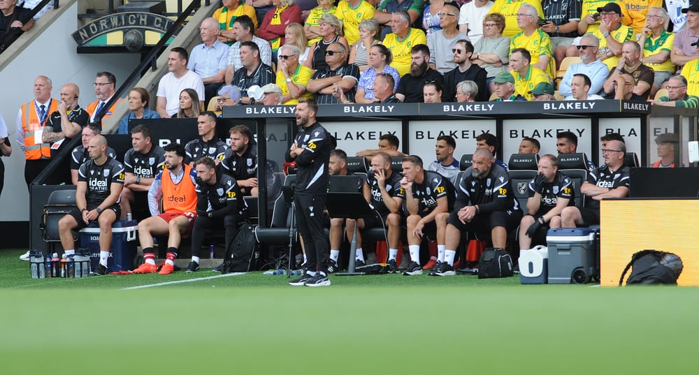 West Brom dugout