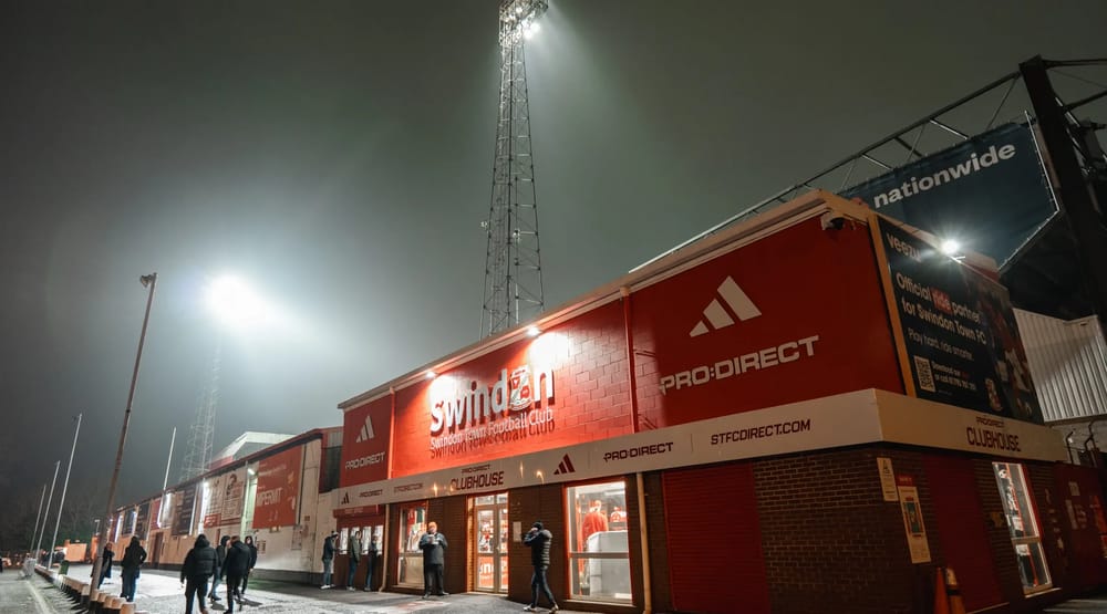 County ground shop exterior dark