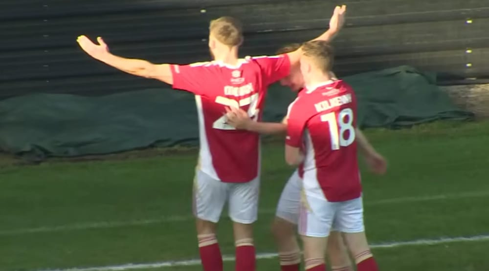 Drinan celebration bristol rovers