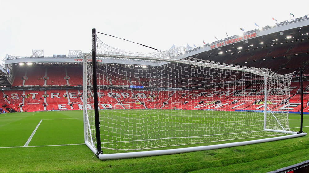 View towards the Stretford End ahead of the Premier League match between Manchester United and Ipswich Town at Old Trafford, Manchester, UK on 30 August 2026.