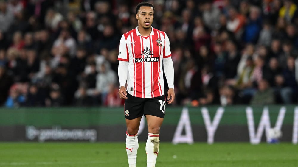 Cameron Archer (19) of Southampton during the EFL Sky Bet Championship match between Southampton and Bristol City at the St Mary's Stadium, Southampton, UK on 21 April 2026.