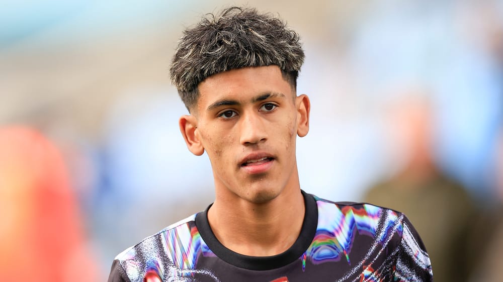 JJ Gabriel (10) of Manchester United ahead of the FA Youth Cup Final match between U18 Manchester City and U18 Manchester United at the Joie Stadium, Manchester, UK on 14 May 2026.