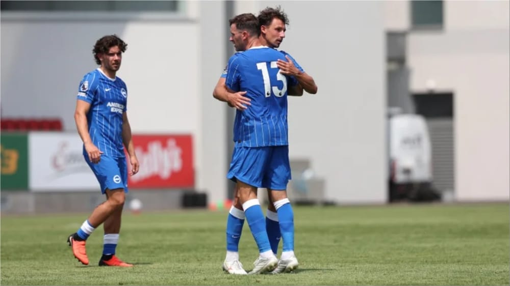 Olivier Boscagli and Pascal Gross celebrate