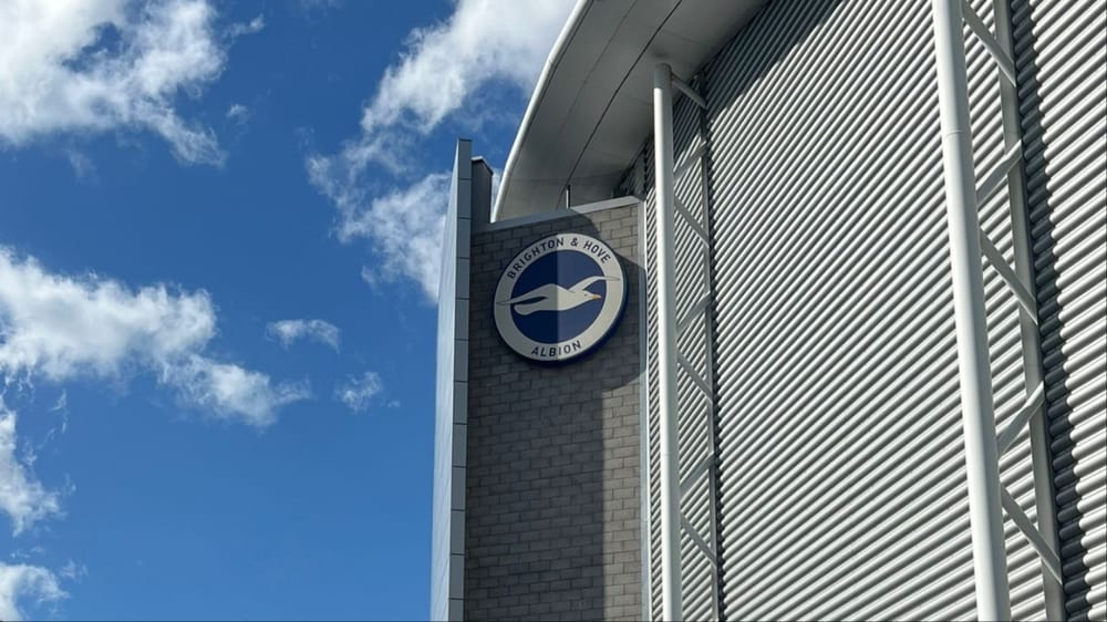 Brighton & Hove Albion crest on Amex Stadium