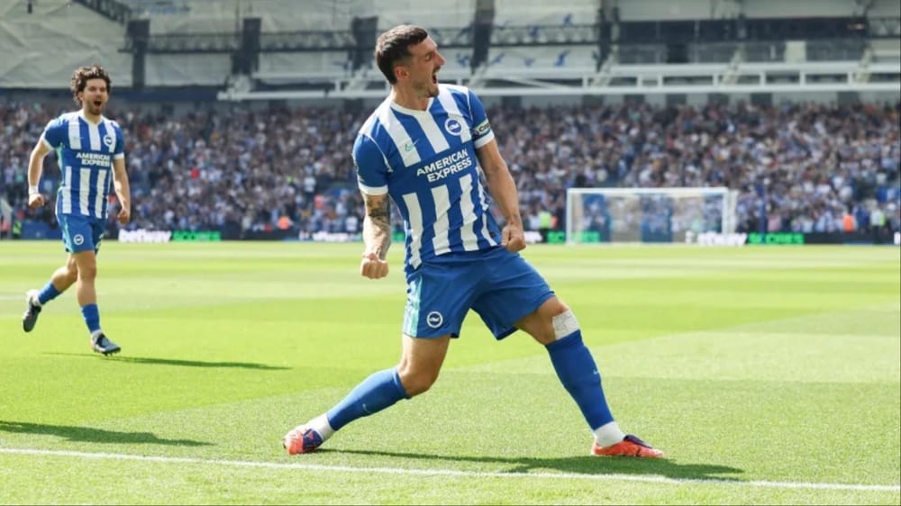 Lewis Dunk celebrating
