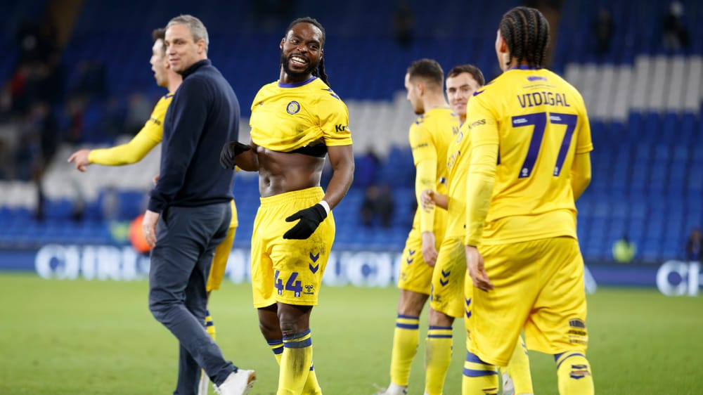 Wycombe Wanderers celebrate win over Cardiff City
