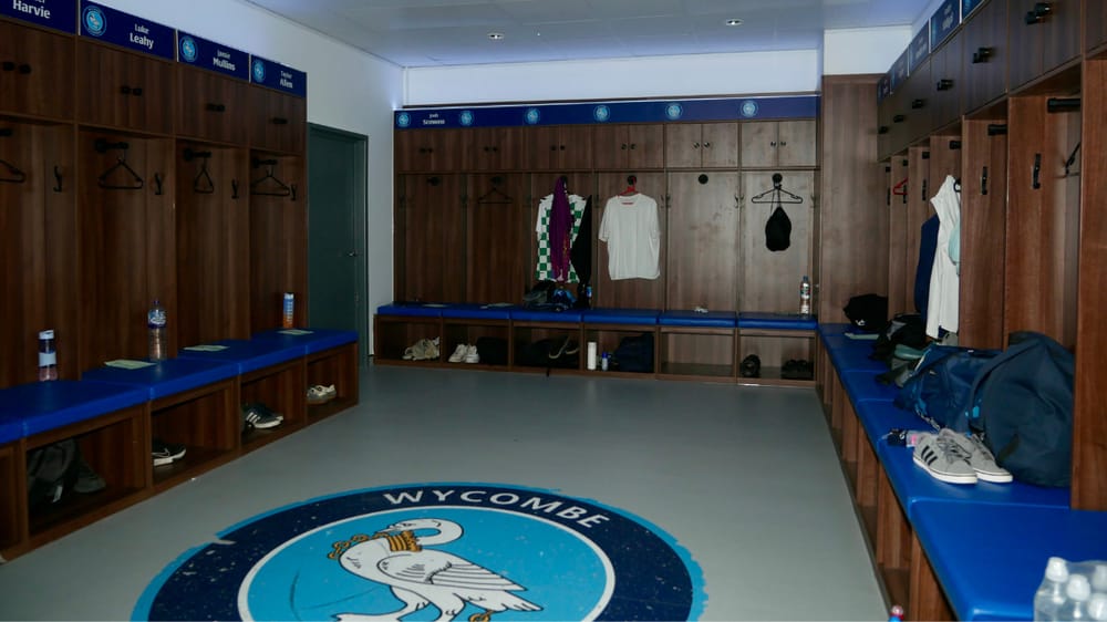Wycombe Wanderers home dressing room