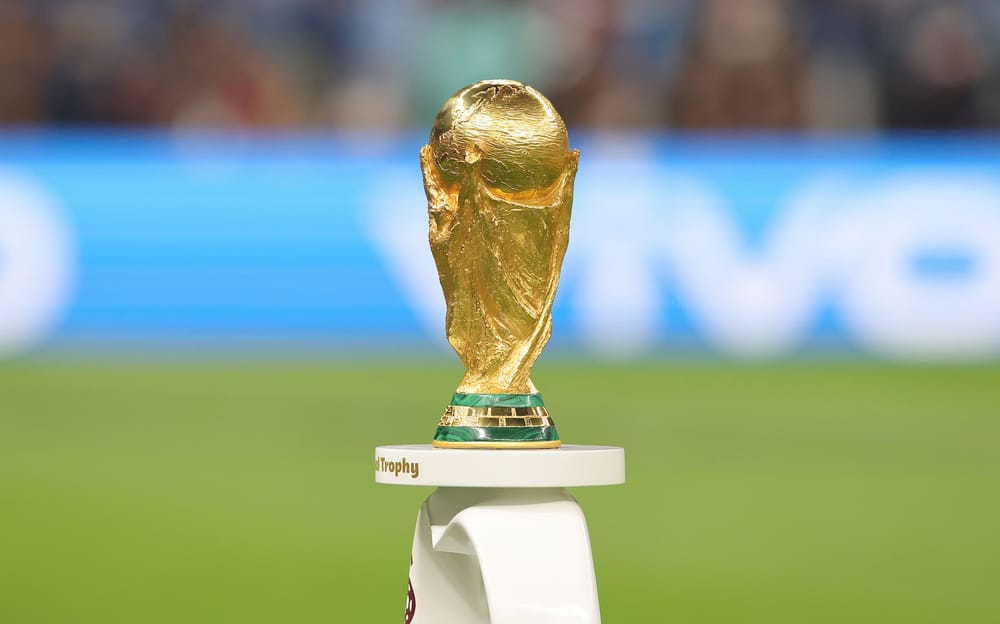The FIFA World Cup trophy during the FIFA World Cup 2022, Final football match between Argentina and France on December 18, 2022 at Lusail Stadium in Al Daayen, Qatar - Photo Sebastian El-Saqqa / firo Sportphoto / ProSportsImages / DPPI