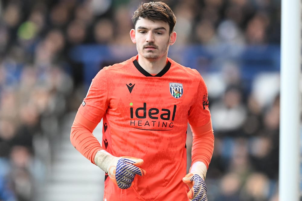 Max O’Leary (1) of West Bromwich Albion during the EFL Sky Bet Championship match between Portsmouth and West Bromwich Albion at Fratton Park, Portsmouth, UK on 31 January 2026.
