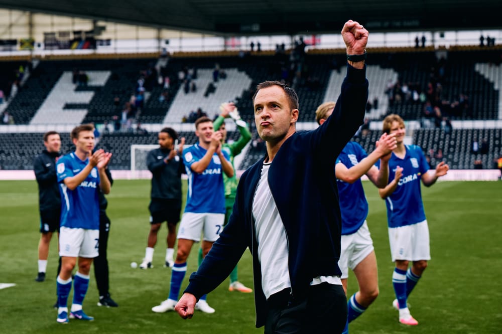 Chris Davies Derby celebration