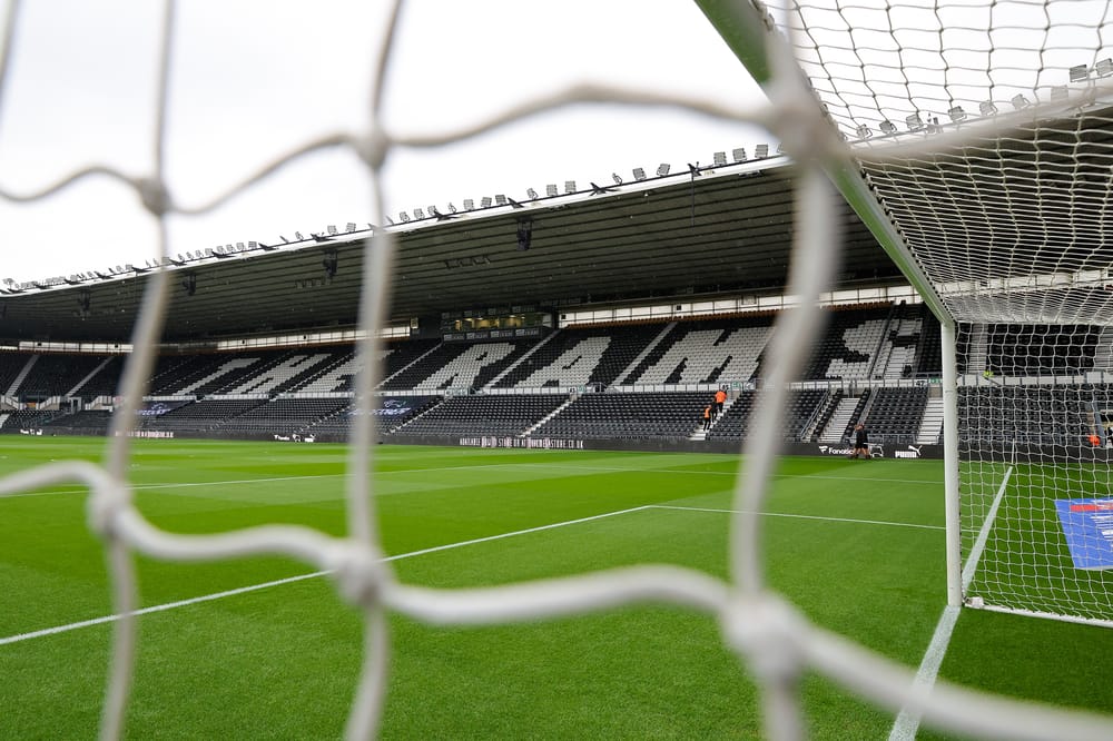 A general view inside Pride Park Stadium before the EFL Sky Bet Championship match between Derby County and Swansea City at the Pride Park, Derby, UK on 29 August 2026.