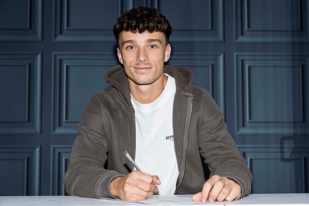 Corey McKeown at Victoria Park following his move to Hartlepool United after leaving Spennymoor Town.
