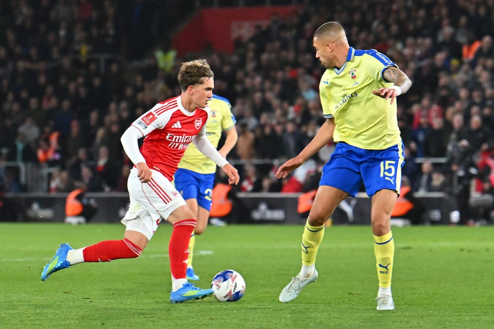 Max Dowman in action for Arsenal