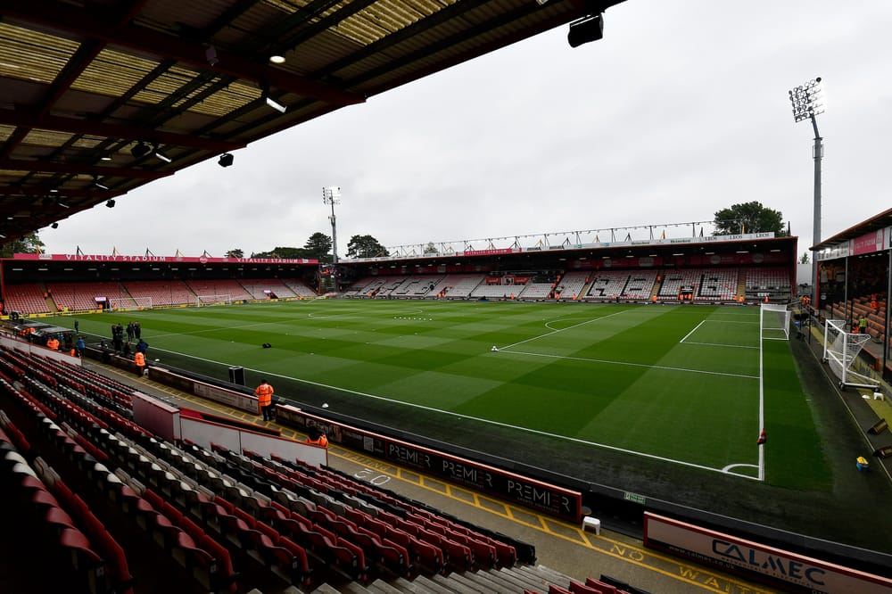 General view inside the Vitality stadium ahead of the Premier League match between Bournemouth and Crystal Palace at the Vitality Stadium, Bournemouth, UK on 3 May 2026.