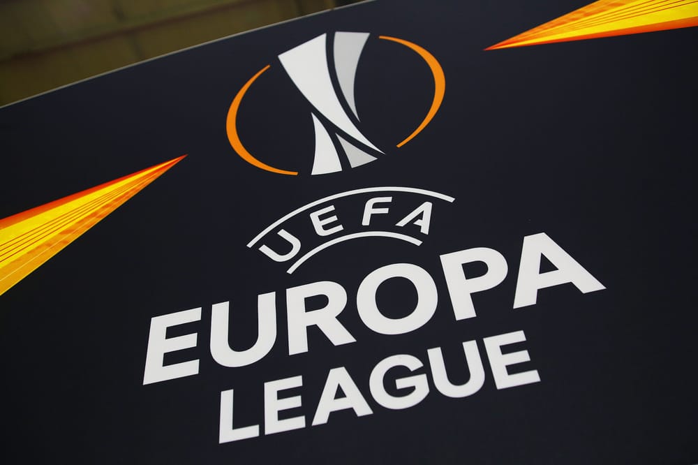 Europa League sign inside of Molineux Stadium ahead of the Europa League match between Wolverhampton Wanderers and Espanyol at Molineux, Wolverhampton, England on 20 February 2020.