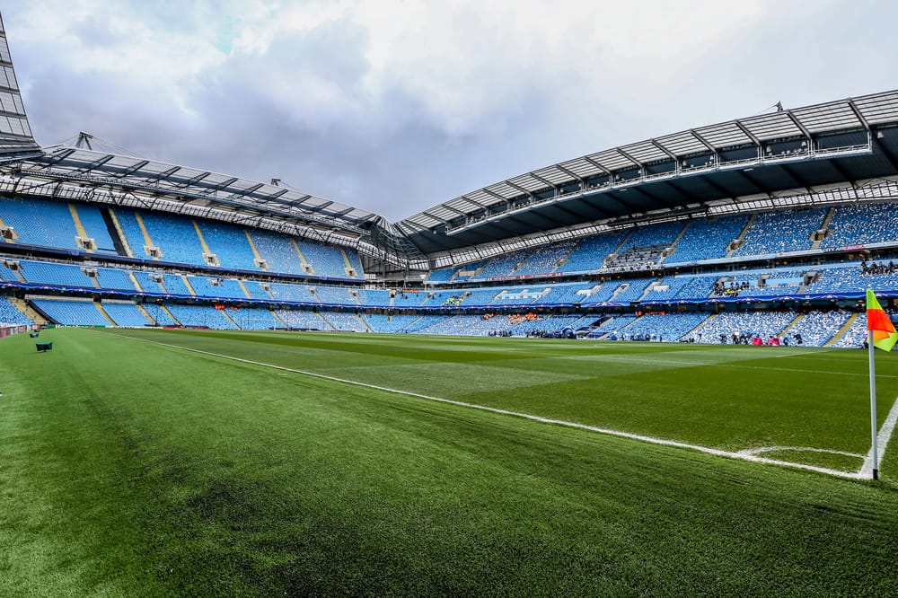 The Etihad Stadium during the Champions League match between Manchester City and Real Madrid at the Etihad Stadium, Manchester, England on 26 April 2016. Photo by Shane Healey.