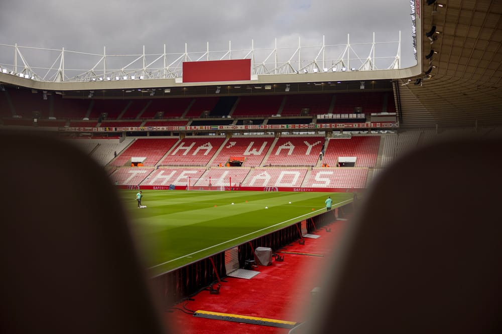 A general view prior to kick off prior to the Premier League match between Sunderland and Fulham at the Stadium Of Light, Sunderland, UK on 30 August 2026.