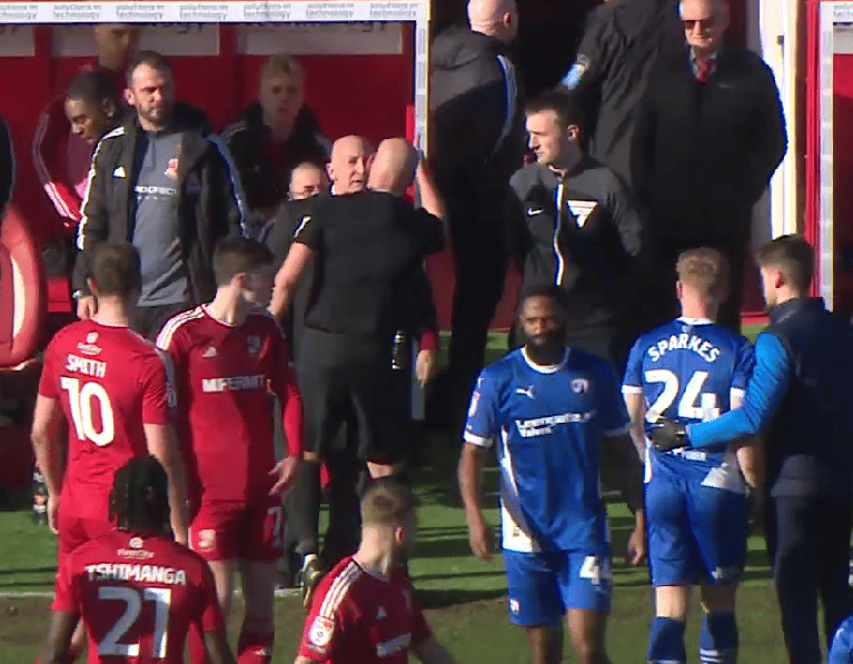 Ian holloway sent off chesterfield
